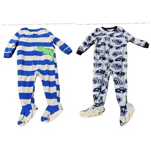 Simply Joys By Carter Two Pair Of Onsie Footie Pajamas Size 12 Month Pre-Owned